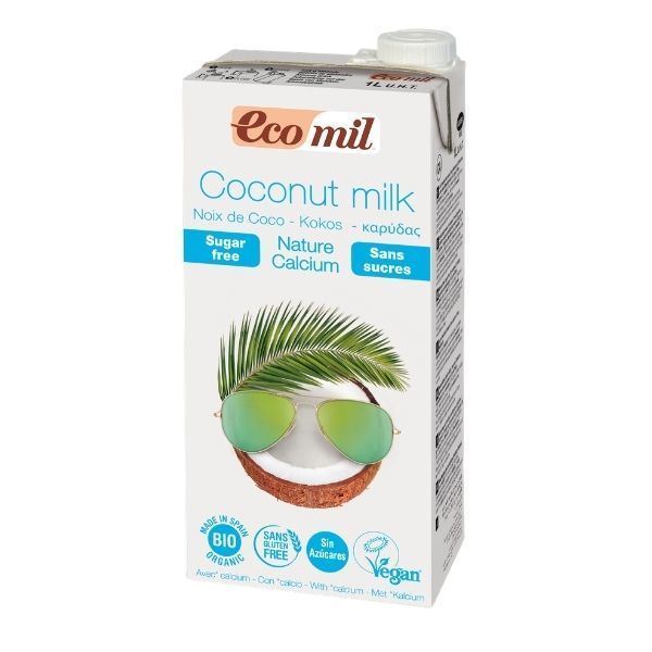 Imagen de LECHE COCO SIN AZÚCAR CON CALCIO ECOMIL 1L