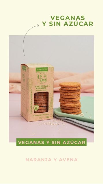 Imagen de GALLETAS DE NARANJA Y AVENA SIN GLUTEN, SIN AZUCAR Y VEGANAS - LA PAZ