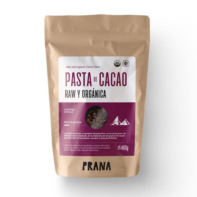 Imagen de PASTA DE CACAO PRANA RAW 400g