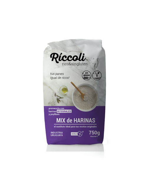 Imagen de RíCOLLI MIX DE HARINAS SIN GLUTEN INTEGRAL 750g