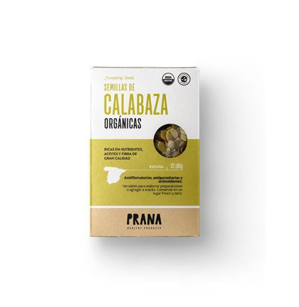 Imagen de SEMILLAS DE CALABAZA ORGÁNICAS PRANA 180g