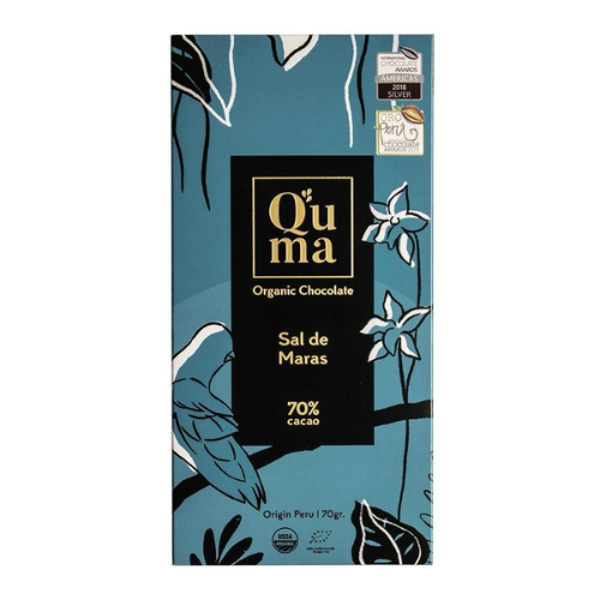 Imagen de CHOCOLATE ORGANICO CON SAL DE MARAS 70% CACAO - QUMA 70 G