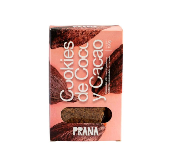 Imagen de PRANA COOKIES RAW DE COCO Y CACAO 120 G